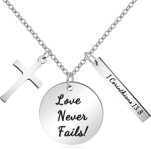 1 Corinthians 13:8 Necklace